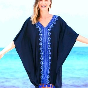 Cabana life cover up sz l / XL black/ blue